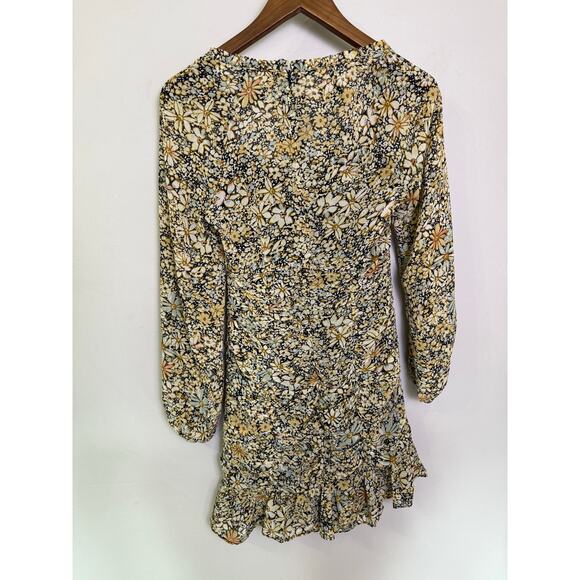 Astr The Label Womens Marcella Printed Ruched Ruffled Mini Dress XS - Picture 4 of 5